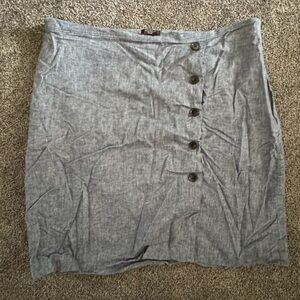 Ann Taylor Gray Pencil Mini Skirt Casual